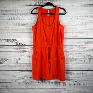 Athleta Women's Size 10 Orange Jersey Mini Dress